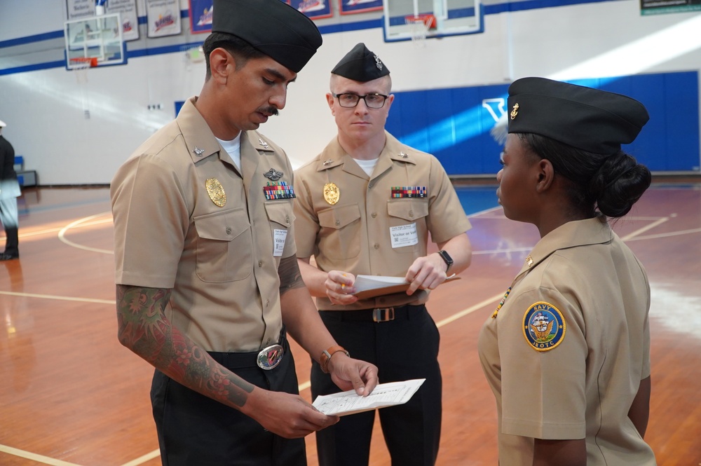 NWS Yorktown Sailors volunteer at York High School during annual NJROTC event