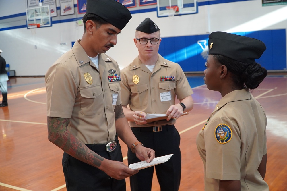 NWS Yorktown Sailors volunteer at York High School during annual NJROTC event