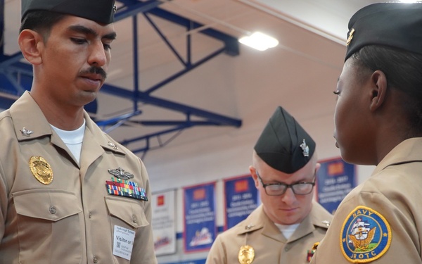 NWS Yorktown Sailors volunteer at York High School during annual NJROTC event