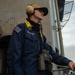 USS Carl Vinson (CVN 70) Boatswain's Mate Stands aft Lookout