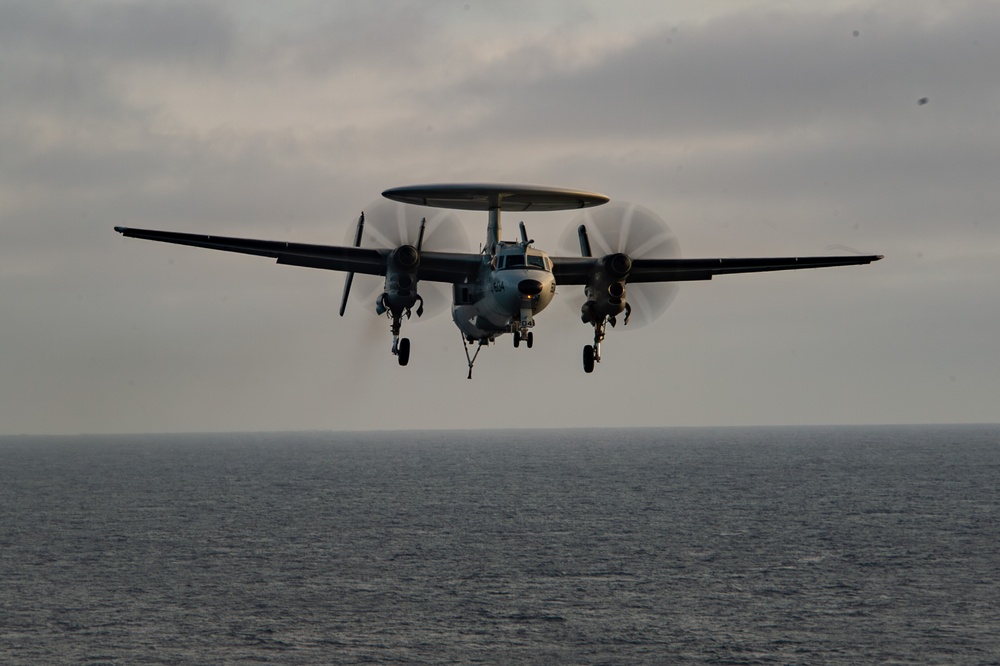 Flight Operations are conducted aboard USS Carl Vinson (CVN 70)