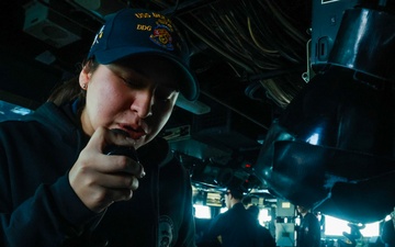 USS Bulkeley conducts a Replenishment at Sea with the NATO Oiler Catabria (A15)