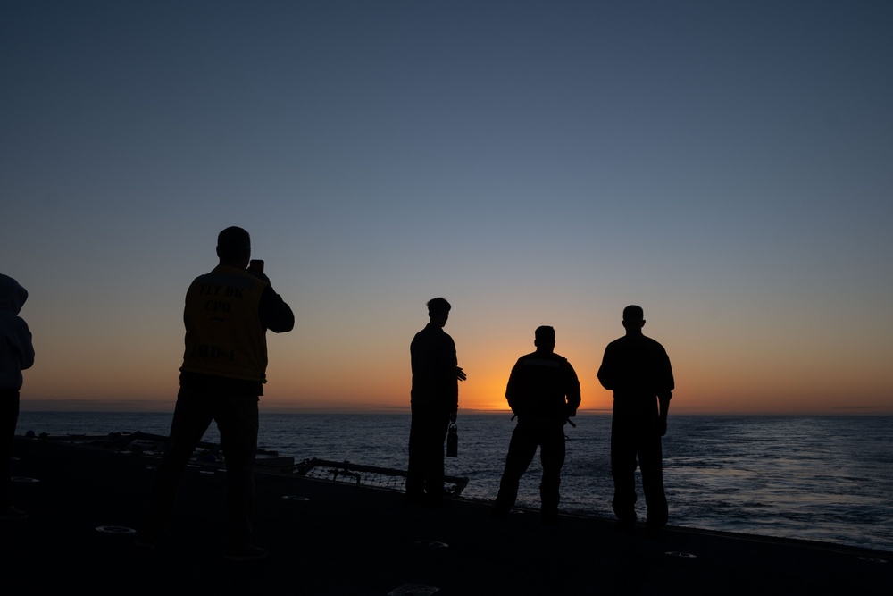 Boxer Steams the Pacific