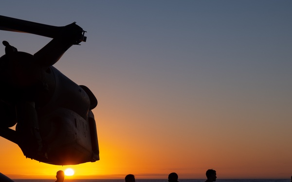 Boxer Steams the Pacific