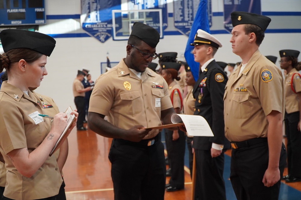 NWS Yorktown Sailors volunteer at York High School during annual NJROTC event