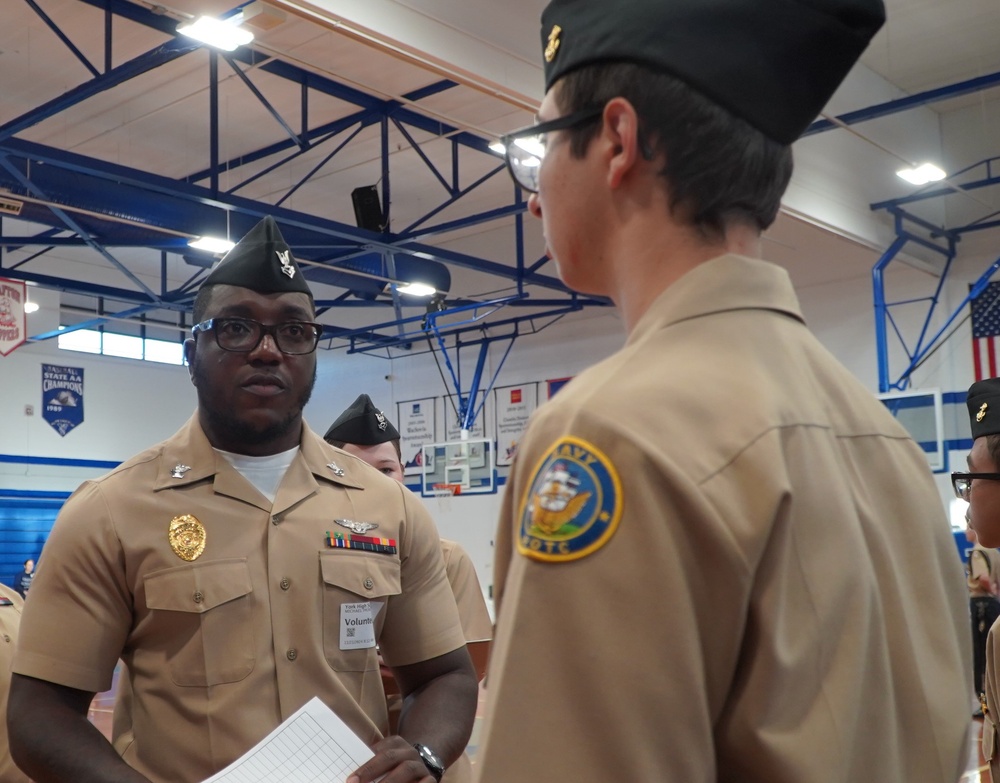 NWS Yorktown Sailors volunteer at York High School during annual NJROTC event