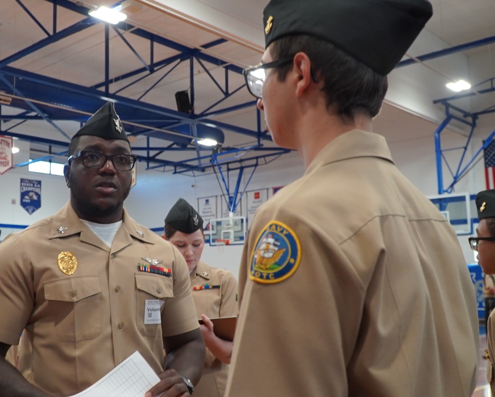 NWS Yorktown Sailors volunteer at York High School during annual NJROTC event