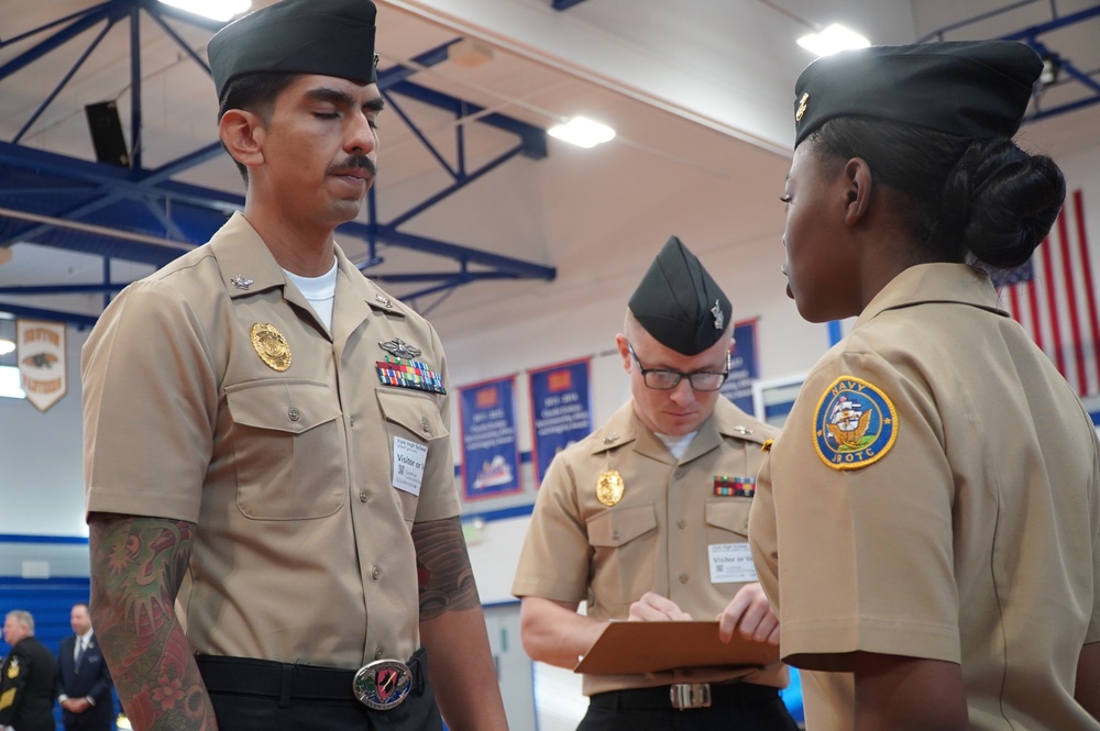 NWS Yorktown Sailors volunteer at York High School during annual NJROTC event