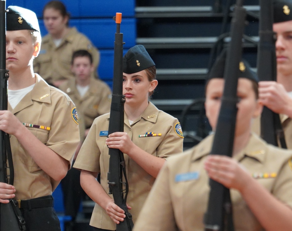 NWS Yorktown Sailors volunteer at York High School during annual NJROTC event