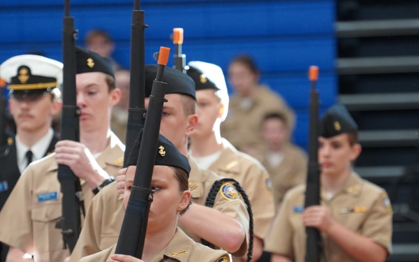 NWS Yorktown Sailors volunteer at York High School during annual NJROTC event