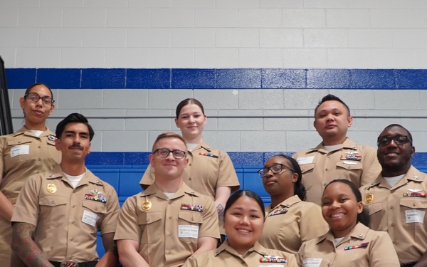 NWS Yorktown Sailors volunteer at York High School during annual NJROTC event