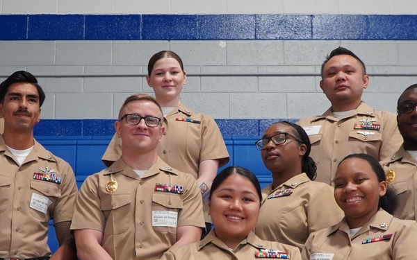 NWS Yorktown Sailors volunteer at York High School during annual NJROTC event