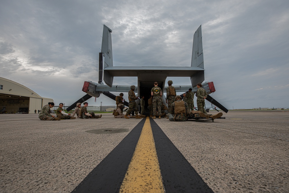 Shika-X 24: 3rd Dental Battalion Conducts Mass Casualty Training with MV-22 Osprey Aircraft
