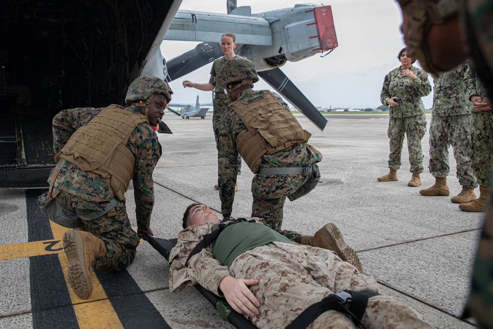 Shika-X 24: 3rd Dental Battalion Conducts Mass Casualty Training with MV-22 Osprey Aircraft
