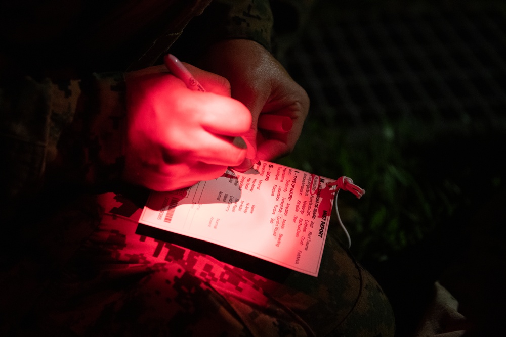 Shika-X 24: 3rd Dental Battalion Conducts Evening Mass Casualty Simulation