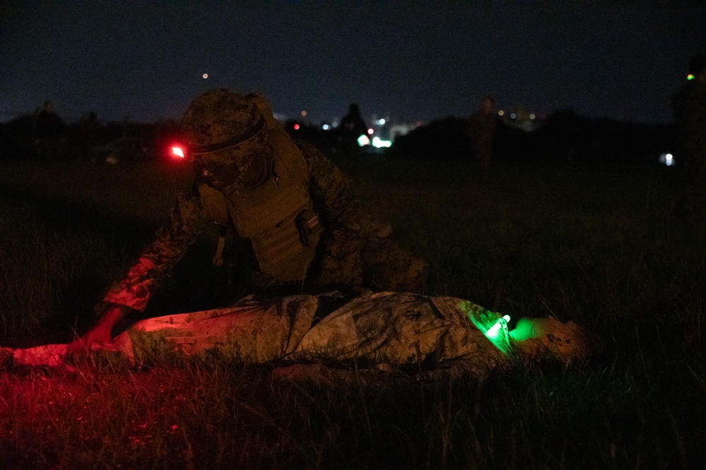Shika-X 24: 3rd Dental Battalion Conducts Evening Mass Casualty Simulation