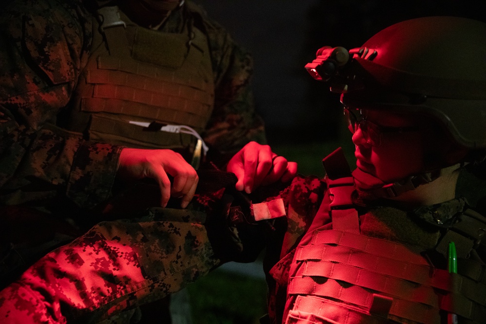 Shika-X 24: 3rd Dental Battalion Conducts Evening Mass Casualty Simulation