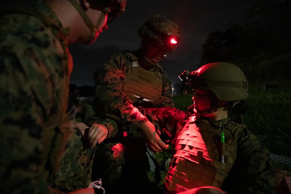 Shika-X 24: 3rd Dental Battalion Conducts Evening Mass Casualty Simulation