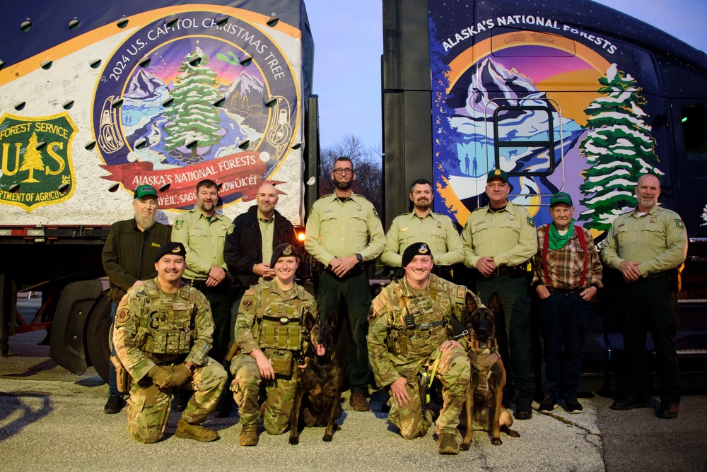 U.S. Capitol Christmas Tree visits Joint Base Andrews