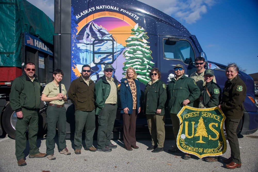 U.S. Capitol Christmas Tree visits Joint Base Andrews