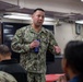 ESG 7 Leadership Meets With Sasebo Waterfront Junior Enlisted aboard USS America (LHA 6)A 6)