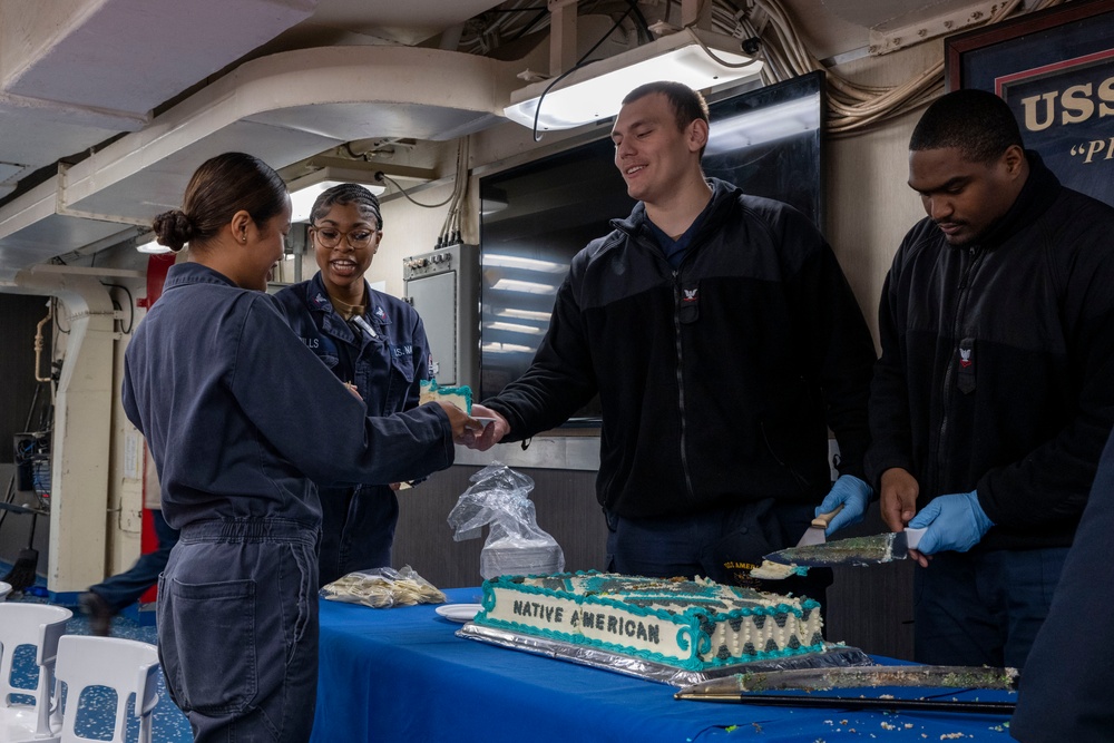 USS America (LHA 6) Holds National American Indian Heritage Month Observance