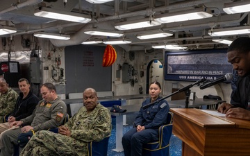 USS America (LHA 6) Holds National American Indian Heritage Month Observance