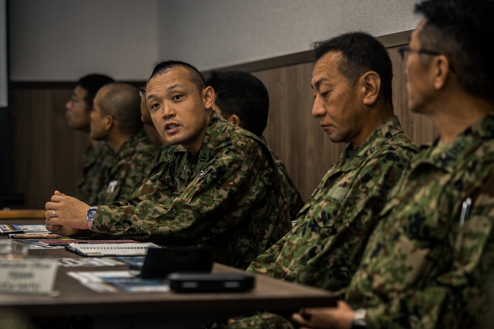 U.S. Marines with 12th MLR Attend a Key Leader Engagement with JGSDF 7th Surface to Ship Missile Regiment