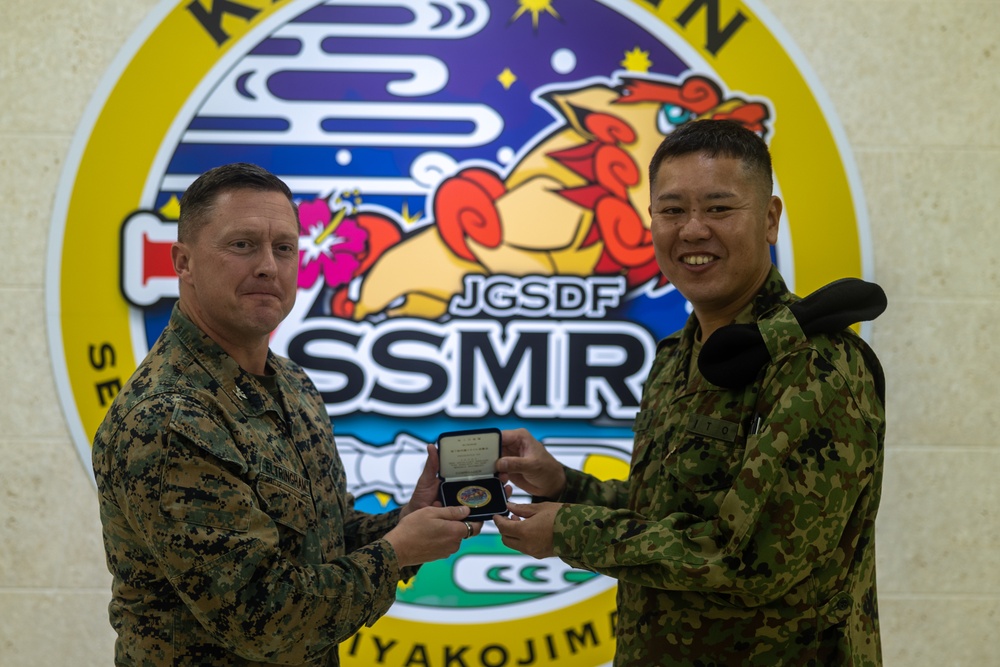 U.S. Marines with 12th MLR Attend a Key Leader Engagement with JGSDF 7th Surface to Ship Missile Regiment