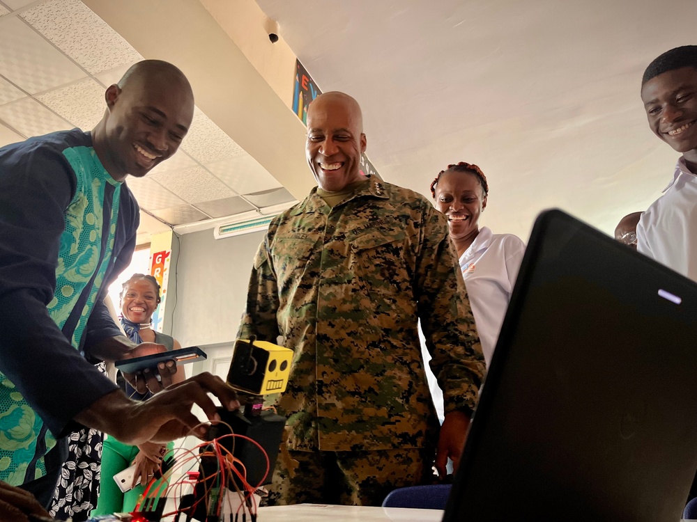 Advances to combat instability can start with STEM – Langley visits Gabonese Youth