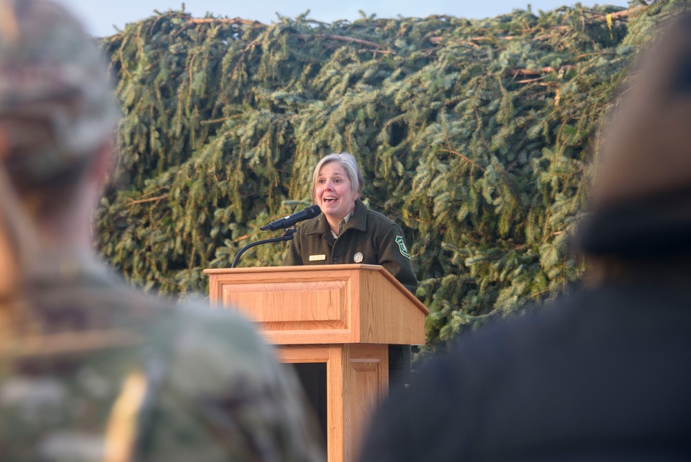 U.S. Capitol Christmas Tree visits Joint Base Andrews