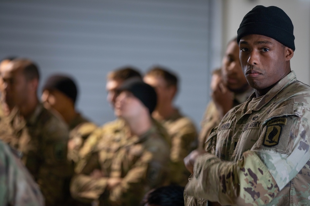 Paratroopers from the 173rd Airborne Brigade conduct a routine jump in Aviano