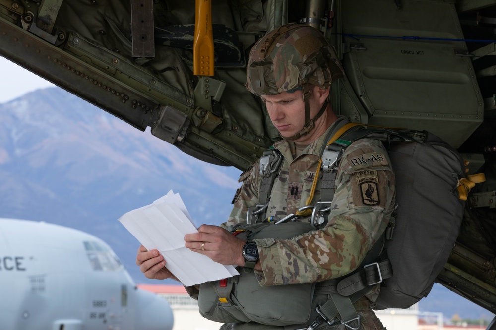 Paratroopers from the 173rd Airborne Brigade conduct a routine jump in Aviano