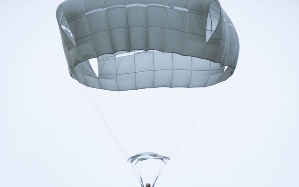 Paratroopers from the 173rd Airborne Brigade conduct a routine jump in Aviano