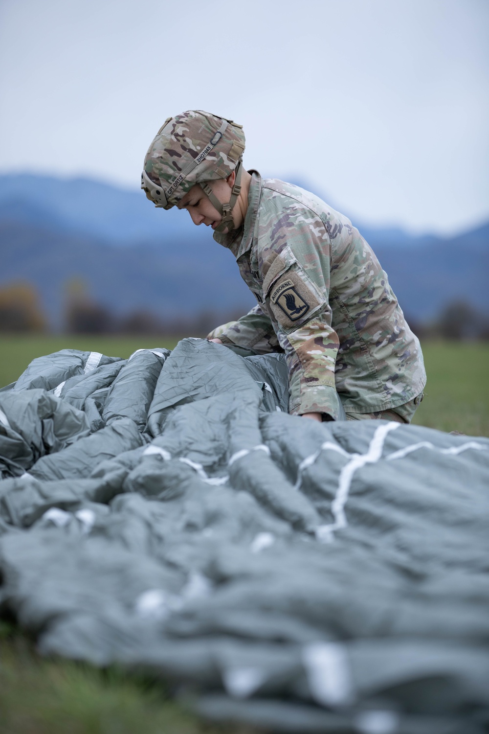 Paratroopers from the 173rd Airborne Brigade conduct a routine jump in Aviano