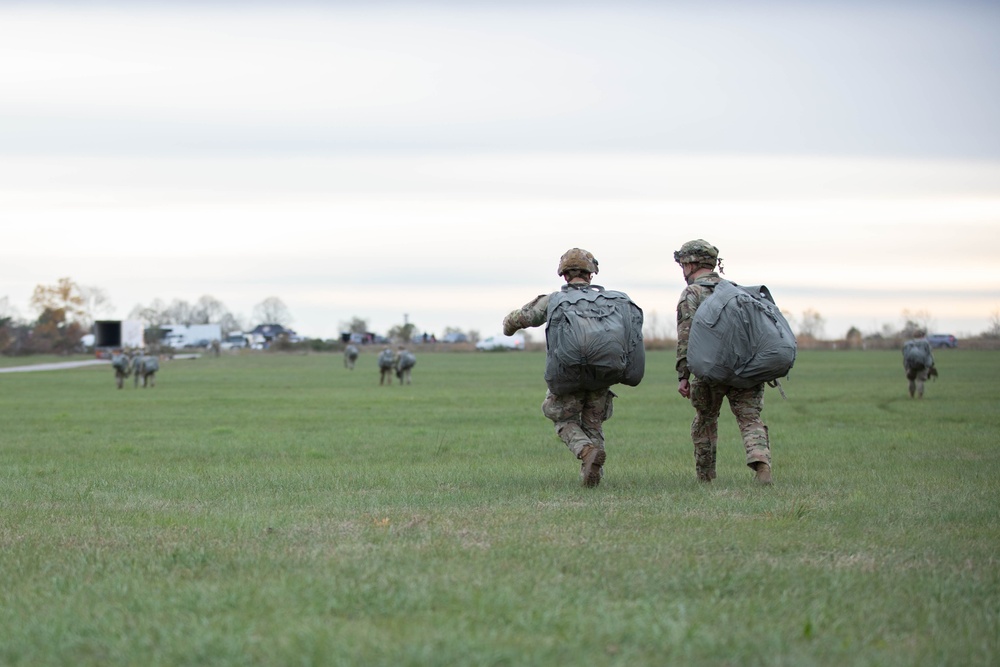 Paratroopers from the 173rd Airborne Brigade conduct a routine jump in Aviano