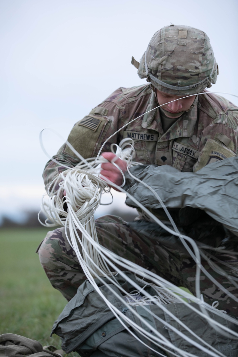Paratroopers from the 173rd Airborne Brigade conduct a routine jump in Aviano