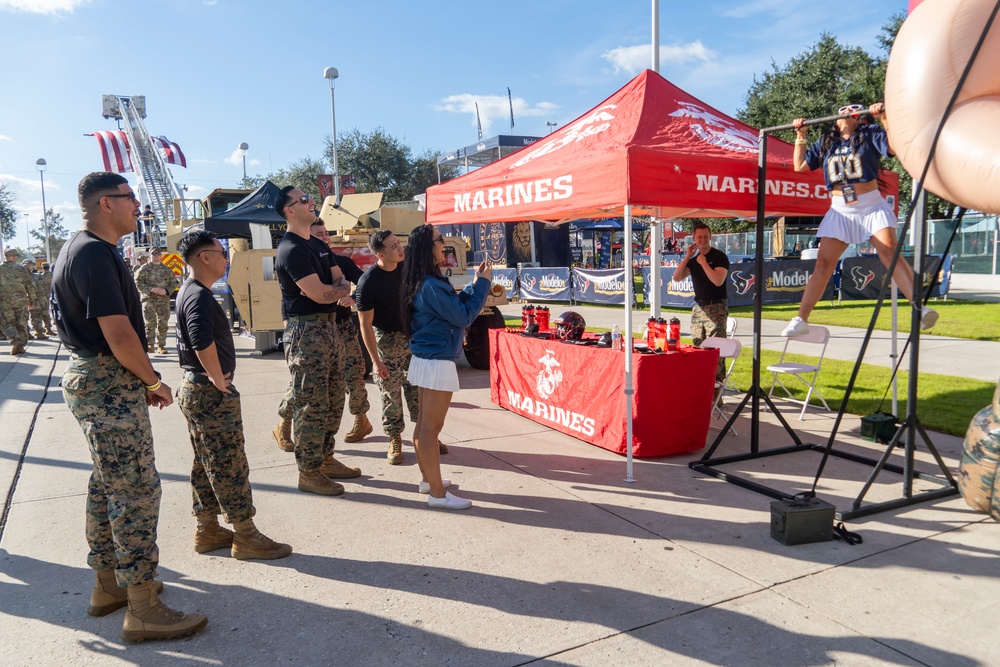 RS Houston attends Texans Salute To Service game