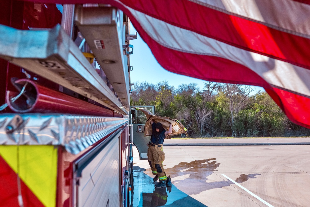 JBSA firefighters train with aircraft live fire