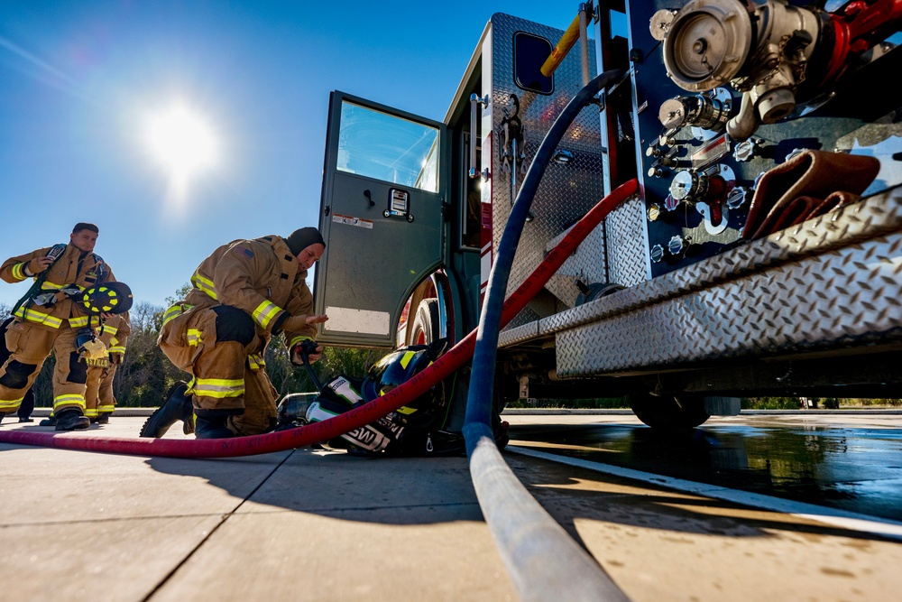 JBSA firefighters train with aircraft live fire