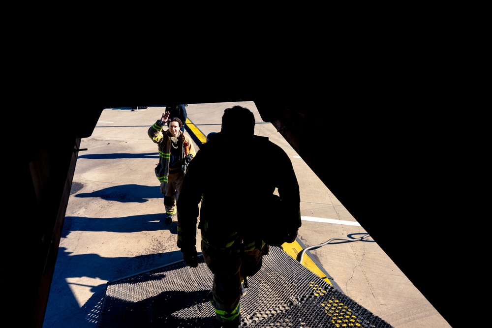 JBSA firefighters train with aircraft live fire