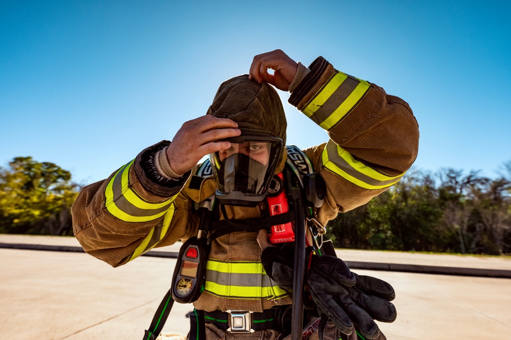 JBSA firefighters train with aircraft live fire