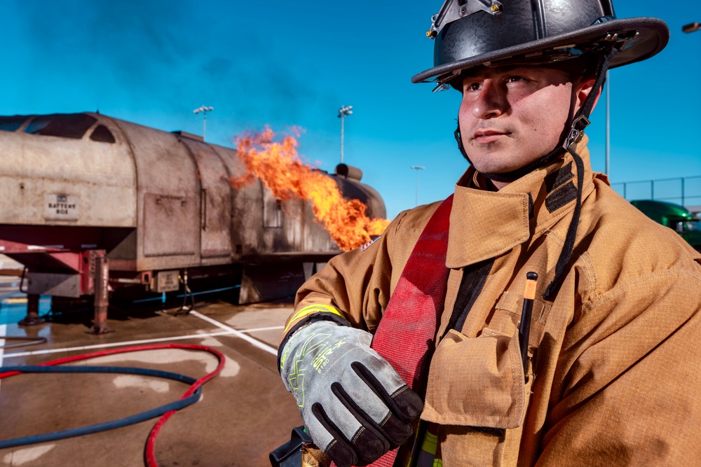 JBSA firefighters train with aircraft live fire