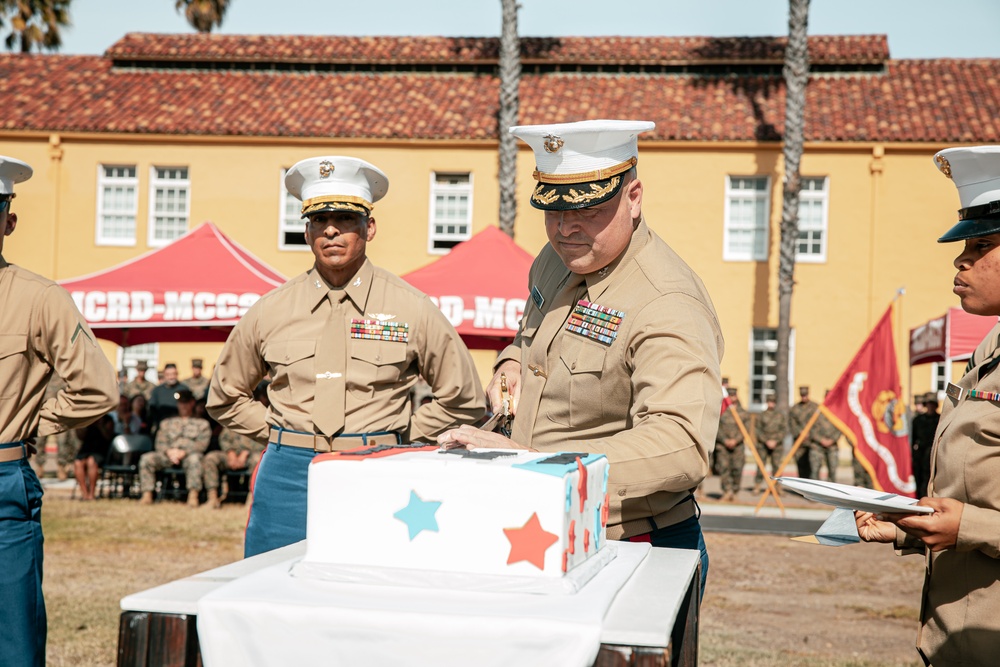 Marine Corps Recruit Depot Cake Cutting Ceremony