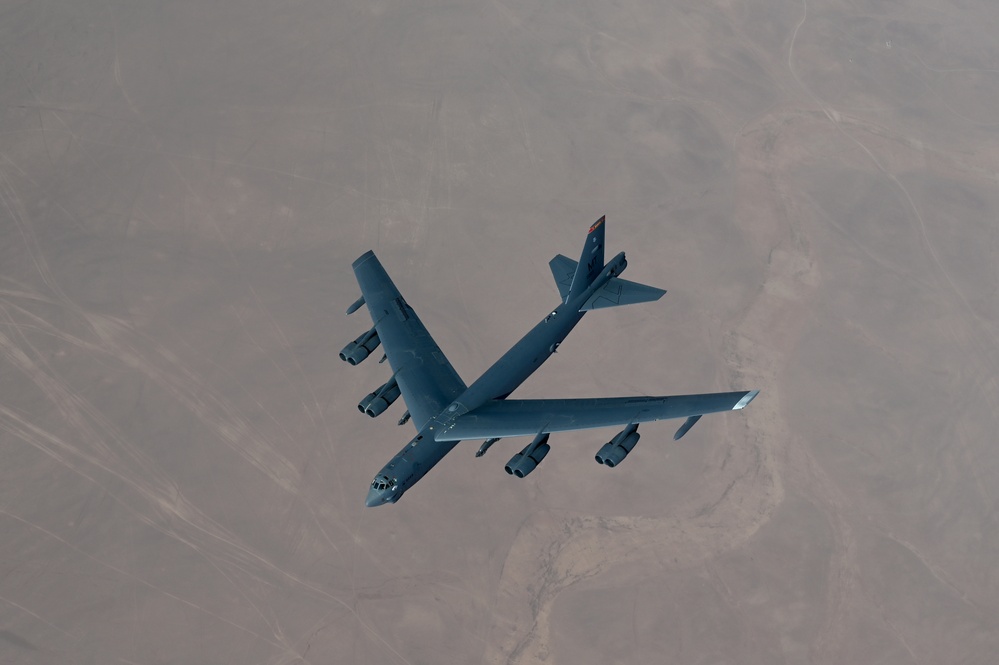 U.S. B-52H, F-15Es conduct patrols in support of OIR