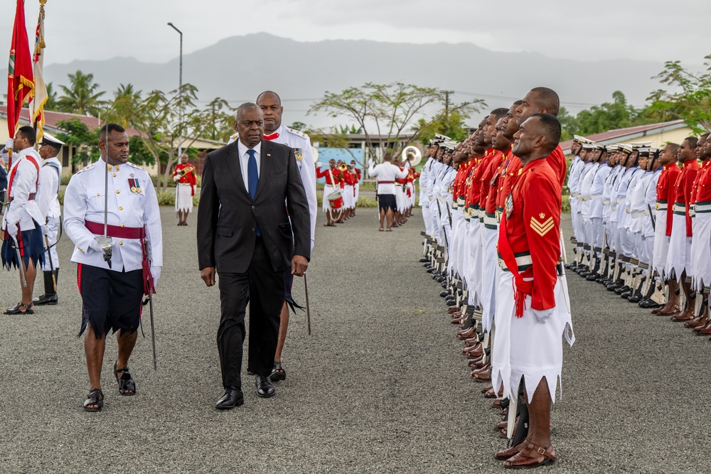 Secretary Austin at Blackrock Peacekeeping, Humanitarian Assistance, Disaster Relief Camp