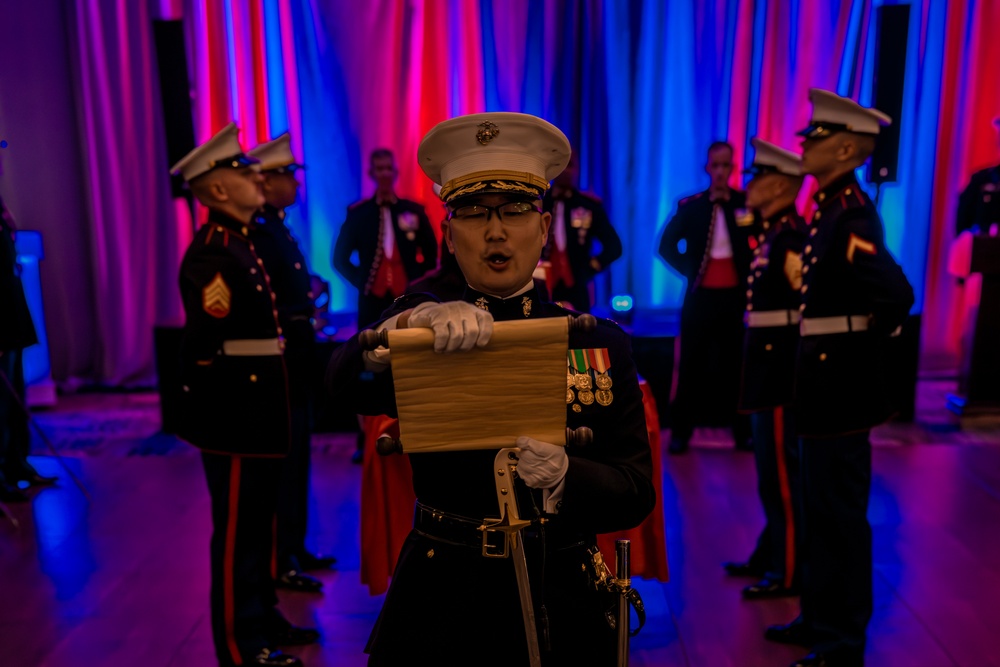 Commandant, Gen. Smith, Attends II MEF Ball