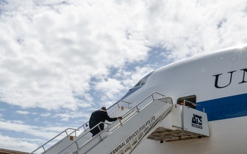 Secretary Austin departs Fiji, arrives at Joint Base Andrews