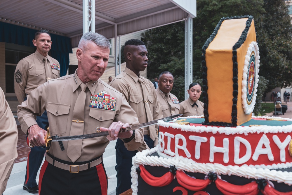 Commandant, Gen. Smith, Attends Pentagon Cake Cutting