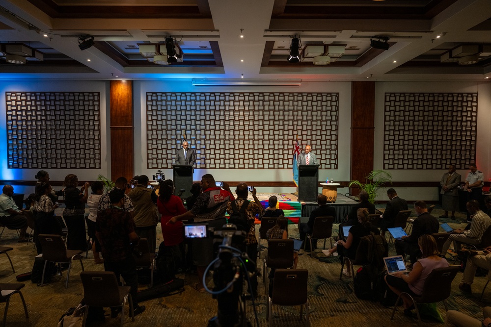 Secretary Austin, Fiji Prime Minister Rabuka hold joint press briefing